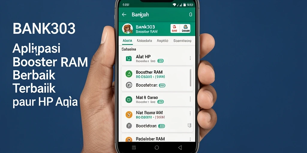 Tampilan antarmuka aplikasi BANK303 yang sederhana dan mudah digunakan.
