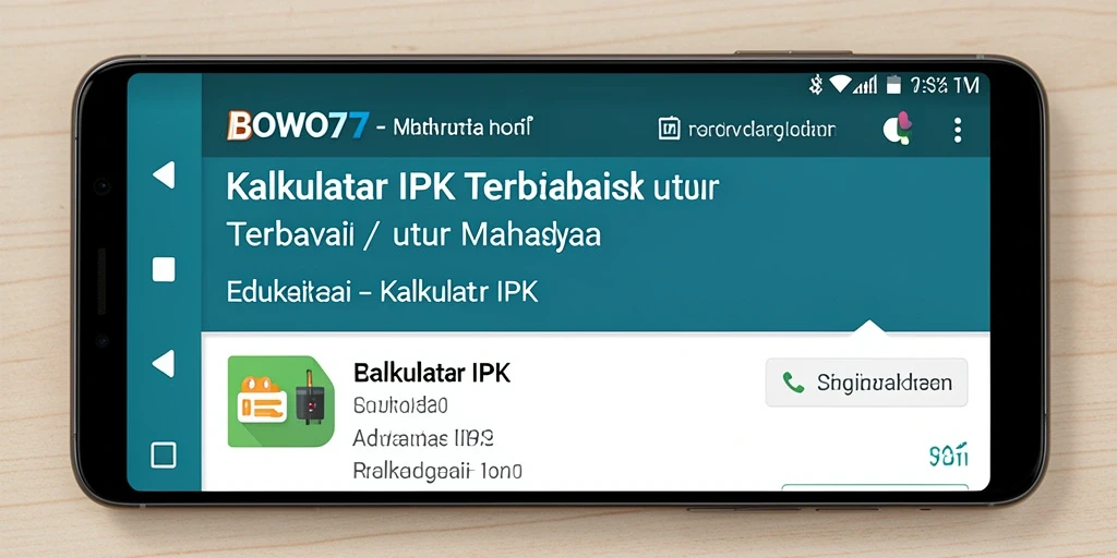Antarmuka pengguna BOWO77 untuk menghitung IPK dengan mudah dan cepat.