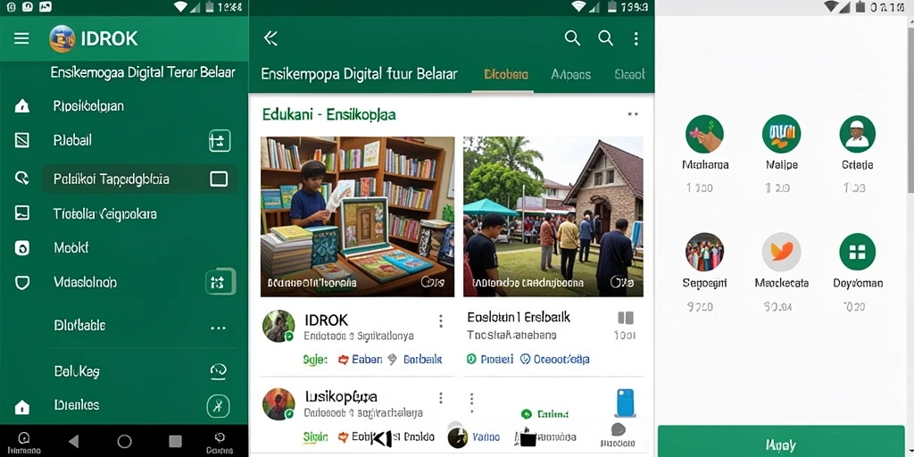 Tampilan antarmuka aplikasi IDROK yang menarik dan informatif.