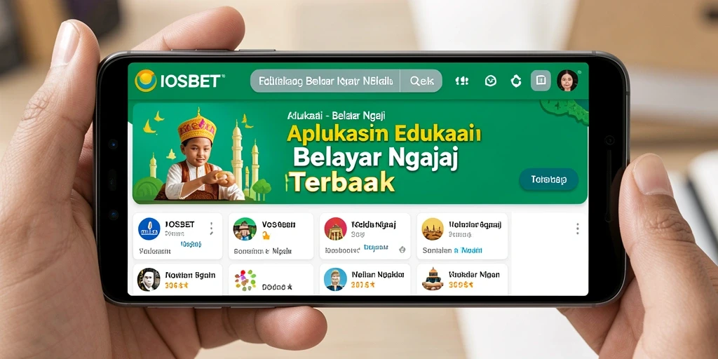 Tampilan antarmuka aplikasi IOSBET untuk belajar ngaji.