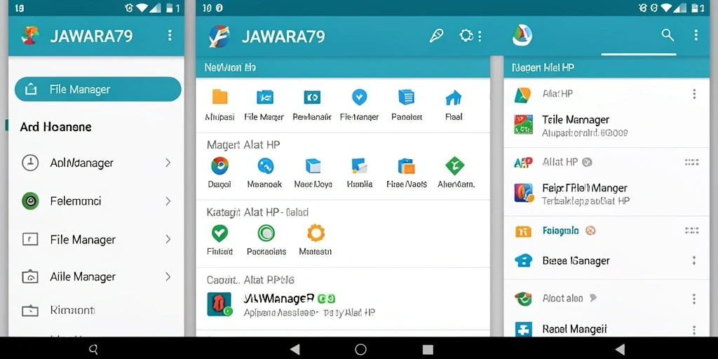 Antarmuka utama JAWARA79 yang memudahkan pengelolaan file dan folder.