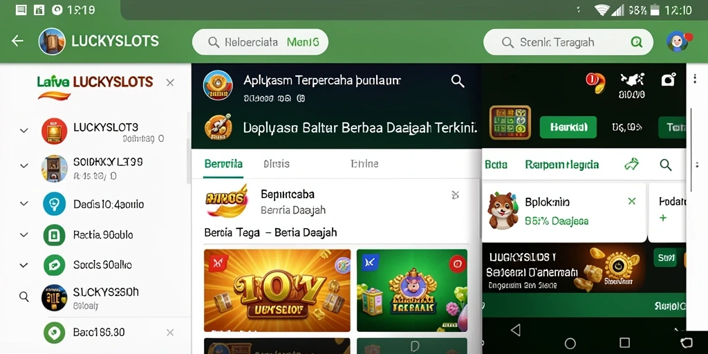 Antarmuka pengguna LUCKYSLOTS yang informatif dan menarik.