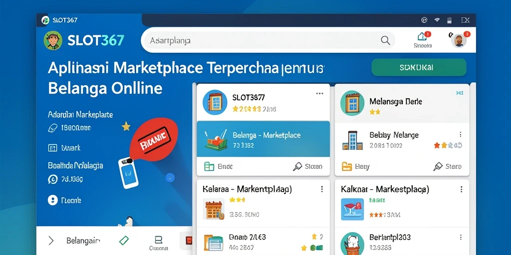 Antarmuka menarik dari aplikasi SLOT367 yang memudahkan berbelanja.
