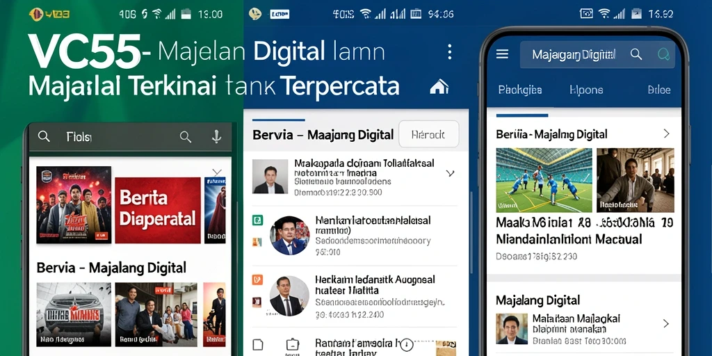 Tampilan antarmuka aplikasi Majalah Digital yang menarik dan modern.