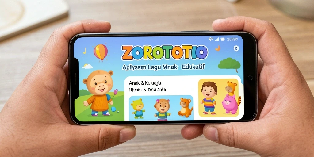 Antarmuka ZOROTOTO yang menarik dan fun untuk anak-anak.
